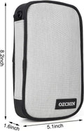 OZCHIN Smell Proof Bag Pocket Bag Activated Carbon Fiber 8'' x 5'' Portable Carry Pouch for Travel (Grey)