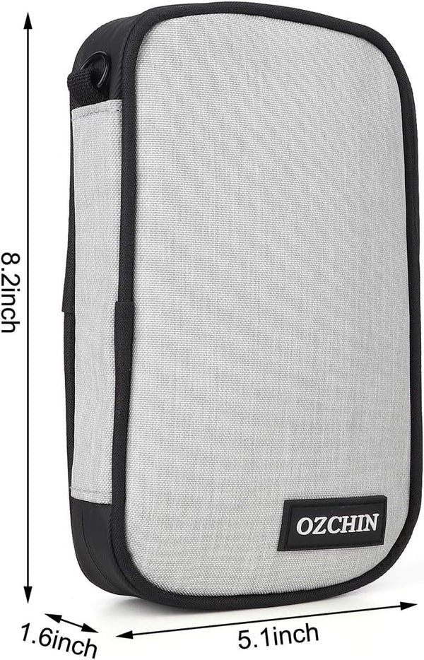OZCHIN Smell Proof Bag Pocket Bag Activated Carbon Fiber 8'' x 5'' Portable Carry Pouch for Travel (Grey)