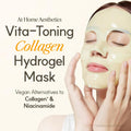 THE FACE SHOP Vita-Toning Vegan Collagen Face Mask, Korean Glass Skin Essential, Hydrogel Mask for Moisturizing & Skin Elasticity, Improves Uneven