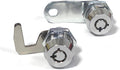 2 Pack Toolbox Lock 5/8" Tubular Cam Replacement Lock Hook Cam Keyed Alike with 4 Keys