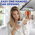 Under Cabinet Lid Jar Opener - for Weak Hands and Seniors with Arthritis - Heavy Duty, Allows to Easily Unscrew Any-Size Lid - Effortless Bottle &