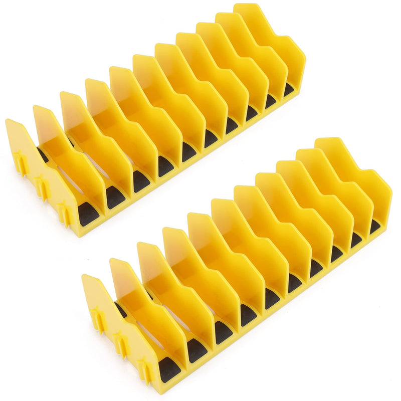 HURRICANE 2-Pack Plier Organizer Rack, 20-Slot Tool Box Organizer with Non-Slip Base, Extendable Drawer Storage for Pliers, Cutters & Hand Tools,