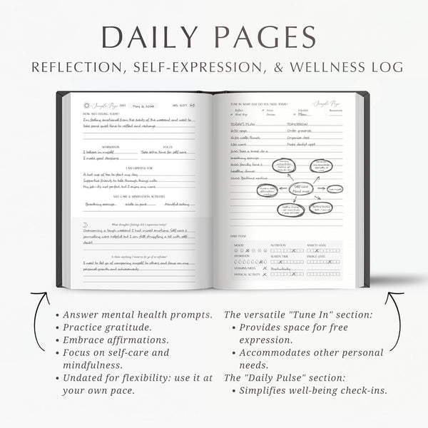 FINDING BALANCE 100-Day Mental Health Journal Ã¢ÂÂ Daily Journal with Prompts for Mindfulness, Self-Care & Healing Ã¢ÂÂ Anxiety & Depression