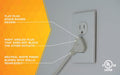 Woods SlimLine Extension Cord - 16/3 Indoor Flat Plug with Right Angled Design - 3 Polarized Outlets - PVC Jacket - Space Saving - Neutral White -
