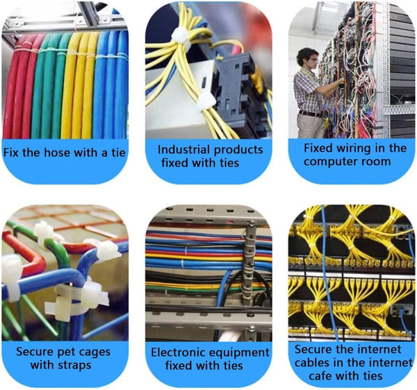 500PCS 8 inch zip ties clear, 40lb Strength, width 0.14 inches ，UV Resistant Strong Nylon Cable Ties,Nylon Cable Wire Ties,Heavy Duty White, for