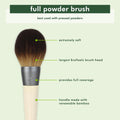 Ecotools Full Powder Brush, Fluffy Makeup Brush for Loose & Pressed Powder, Best for Setting Makeup, Large Brush Head with Soft, Synthetic