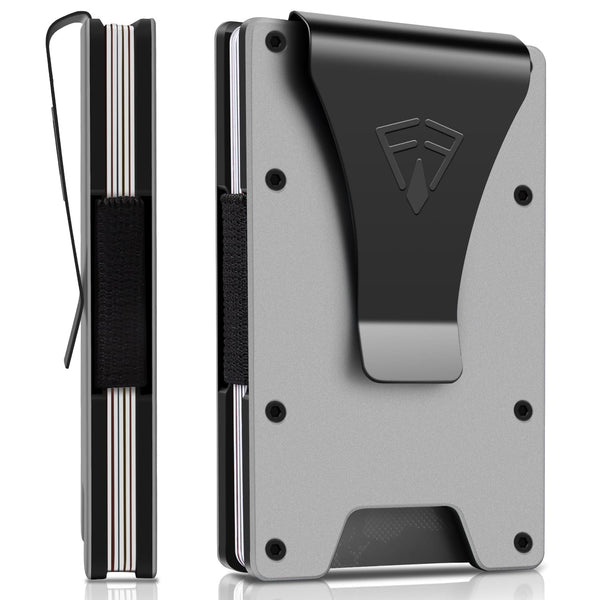Slim Minimalist Wallet for Men with Money Clip - 15 Credit Card Holder RFID Wallet for Men - Front Pocket Mens Wallet with Compact Design - Easy