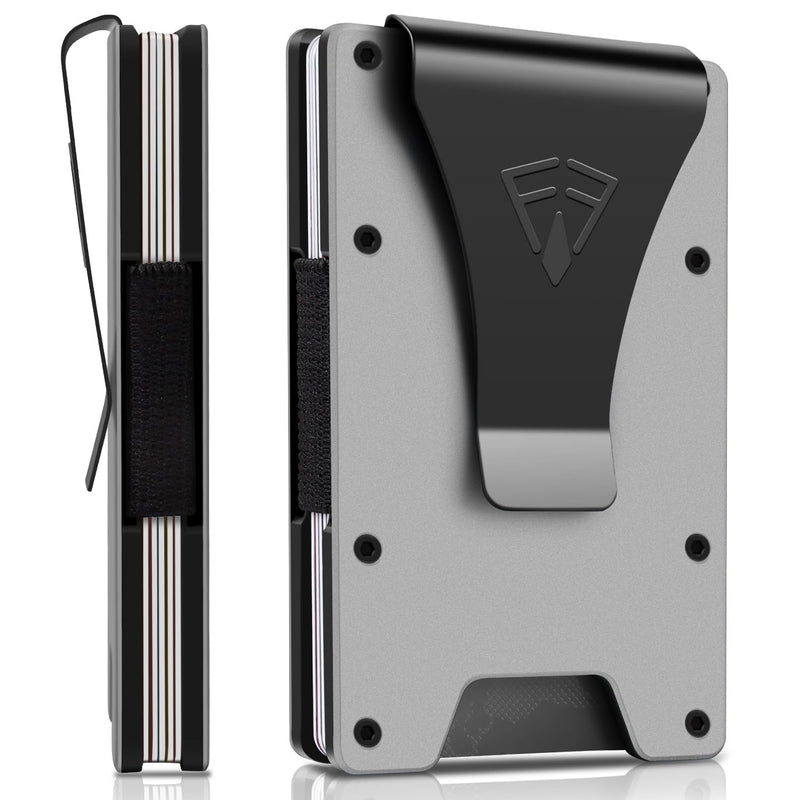 Slim Minimalist Wallet for Men with Money Clip - 15 Credit Card Holder RFID Wallet for Men - Front Pocket Mens Wallet with Compact Design - Easy