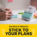 Post-it Note Dispenser, White Cat Design, 1 Dispenser, 1 Pad, 45 Sheets 1 Count