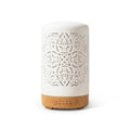 Earnest Living Essential Oil Diffuser White Ceramic Diffuser 100 Ml Timers Night Lights and Auto off Function Home Office Humidifier Aromatherapy