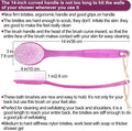 Back Bath Brush - Curved Long Handle Shower Brush with Medium Stiff Bristles for Cleaning and Exfoliating Body, Back Scrubber for Men & Women