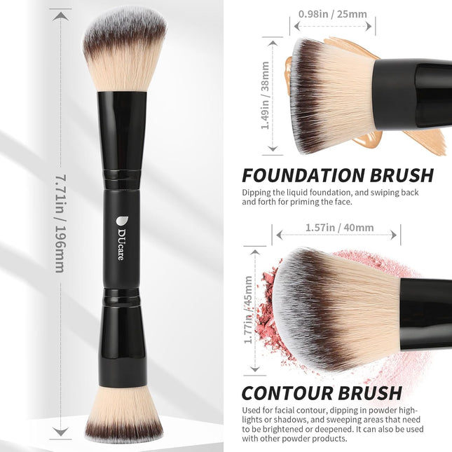 Ducare Foundation Brush Contour Bronzer Double Ended Makeup Brush for Blending L