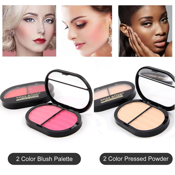 AOLIKOKO All in One Makeup Kit for Women - Full Professional Kit With Pressed Powder, Blush, Eyeliner, Eyeshadow, Mascara, Lip Gloss and Lipstick