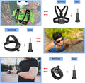 HONGDAK Action Camera Accessories Kit for GoPro Hero 13 12 11 10 9 Black, Waterproof Housing+Silicone Case+ Adjustable Arm+Head Chest Wrist