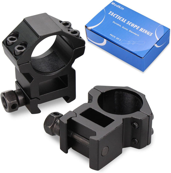Scope Rings, Rifle Scope Mount High Profile Scope Mounts for Picatinny Rail (1 Inch, Set of 2)