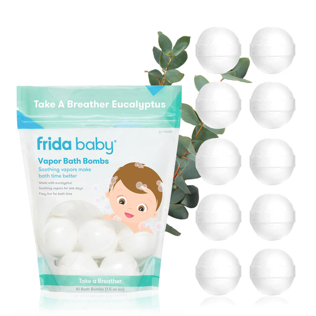 Frida Baby Natural Vapor Bath Bombs for Toddlers & Kids, Eucalyptus Essential Oi