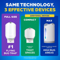 Zevo Flying Insect Trap - Plug-in Indoor Fly Trap and Bug Light Trap Refill with Blue and UV Light - No-Mess Cartridge for House Flies, Fruit Fly