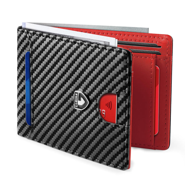 GSOIAX Mens Slim Wallet RFID Blocking Bifold Wallets for Men Minimalist Genuine 