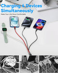 Multi Charging Cable for Apple Watch Charger,4 in 1 Charging Cable Travel Essentials for Iwatch & Iphone Chargers Magnetic Wireless Charger for