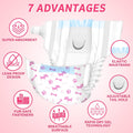 Dono Disposable Pet Diapers for Female Dogs Super Absorbent Soft Heating and Pee Puppy Diapers Female Liners, Including 20pcs XXS Diapers for Dogs