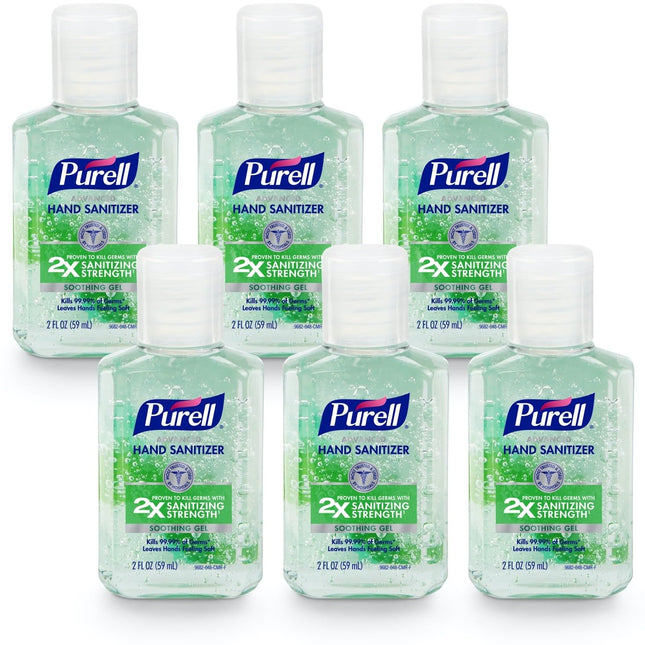 PURELL Advanced Hand Sanitizer Soothing Gel, Fresh Scent, 2 Fl Oz Travel Size Fl