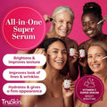 TruSkin Vitamin C Super Serum for Face - Five Skin Benefits in One Serum with Vitamin C, Retinol, Niacinamide, Hyaluronic Acid & Squalane -