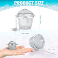 Potchen 6 Pcs Jewelry Cleaner Baskets Stainless Steel Jewelry Steam Cleaner Baskets for Watch Parts Small Items Cleaning Solution with Lock and