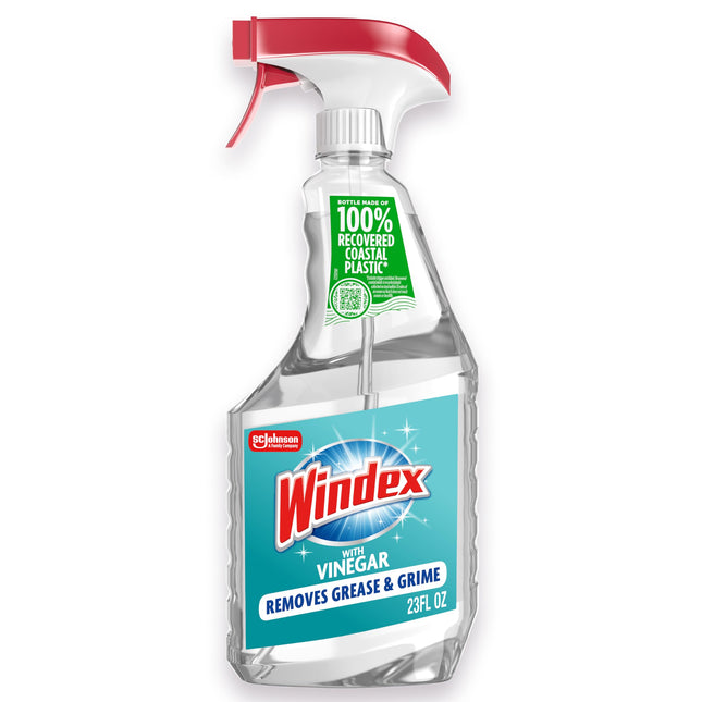 Windex Vinegar Glass and Surface Cleaner Spray Bottle, Packaging Designed to Pre
