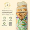 Bee's Wrap Beeswax Bread Wrap - Garden Party | Organic Beeswax Wraps - Plastic Free - Reusable Bread Storage - Sourdough, Artisan Loaves &