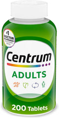 Centrum Adult Multivitamin/Multimineral Supplement with Antioxidants, Zinc, Vitamin D3 and B Vitamins, Gluten Free, Non-Gmo Ingredients - 200 Count