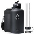BUZIO Vacuum Insulated Stainless Steel Water Bottle 64Oz (Cold for 48 Hrs/Hot for 24 Hrs) BPA Free Double Wall Travel Mug/Flask for Outdoor Sports