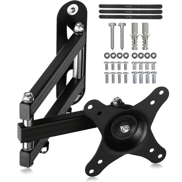 Suptek TV Wall Mount Swivel Tilt Rotation Full Motion Adjustable Articulating for Most 15-32 Inch LED, LCD Monitor Wall Mount VESA 75,100 (MA2720)