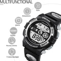 Kids Digital Watch for Boys Girls, Waterproof LED Colorful Lights Sports Watch Suitable for 5-17 Years Old Teenagers (With Gift Box)