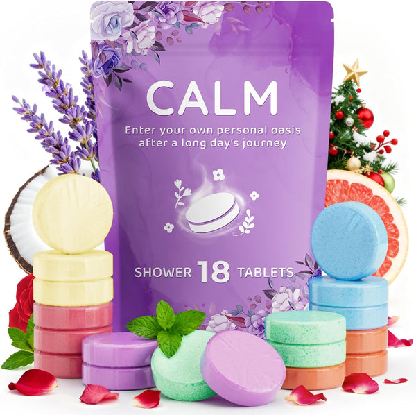 Deckthehalls 18 Pack Shower Steamers - Mother'S Day Presents - Shower Bombs with Lavender Mint Rose Coco Sea Grapefruit Natural Fragrance, Self