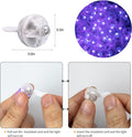 Aogist 50pcs Purple Balloon Lights,Long Standby Time Waterproof Mini Light,Battery Powered,Round LED Ball Lamp for Latex Balloon Paper Lantern