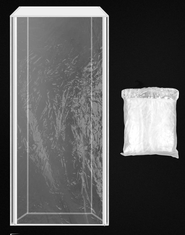 QWORK Bun Pan Rack Cover with Zippers, Clear Plastic Sheet Pan Rack Cover, 28" L