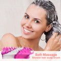 Silicone Body Scrubber, 2 in 1 Body Brush & Hair Scalp Brush for Shower and Bath, Easy Clean, Lathers Well, Stimulating Blood Circulation More