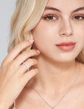 IMOLOVE Moissanite Wedding Band Wedding Rings for Women 925 Sterling Silver Rings with 18K White Gold Plated Eternity Stackable Engagement Ring