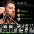 Beard Kit for Men Fathers Day Dad Gifts with Beard Wash, Beard Conditioner, Beard Oil, Beard Balm, Brush, Comb, Scissors, Storage Bag, Gifts for