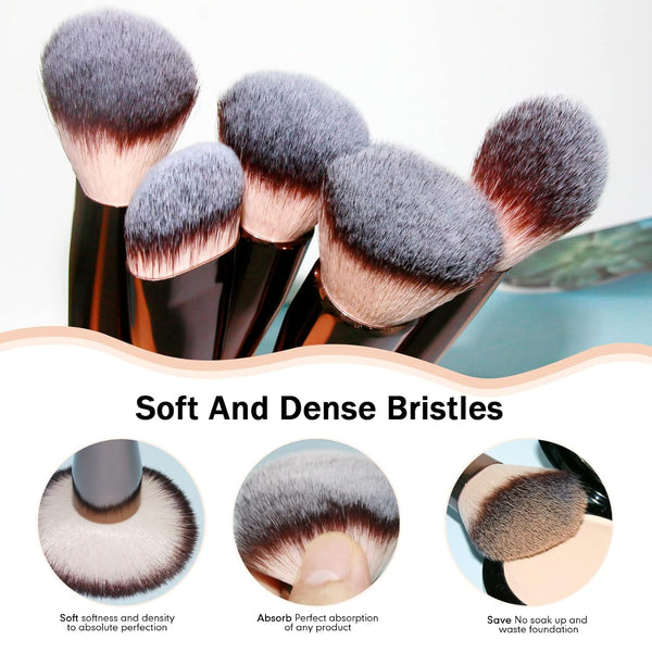 Makeup Brushes, Daubigny 16Pcs Complete Premium Synthetic Makeup Brush Set with Professional Foundation Brushes Powder Concealers Eye Shadows