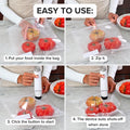Chef Preserve Compact Vacuum Sealer for Food (Vacuum Sealer Machine + 10 Reusable Vacuum Bags) Powerful Handheld Vacuum Sealer Machine, Seal Meal