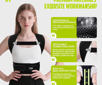 Back Brace Posture Corrector for Women and Men, Full Back Support Straps Straightener, Hunchback Improve Posture-Shoulde