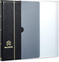 MUDOR Stamp Collecting Album, 7 Rows Pockets Stamp Book for Collectors, 10 Sheets Stamp Stockbook