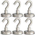 Magnetic Hooks Heavy Duty, 110 Lbs Strong Magnet Hooks for Hanging, Magnet with Hook for Cruise, Refrigerator, Pack of 6