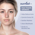 Ourmed Life Face Towels, Disposable Biodegradable Clean Facial Towels for Sensitive Skin, Lint- Free Face Cloths for Makeup Remover, Skincare and