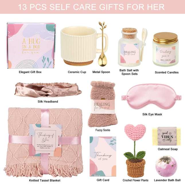 Care Package for Women, Get Well Soon Spa Gift Baskets for Woman, Get Well Gifts
