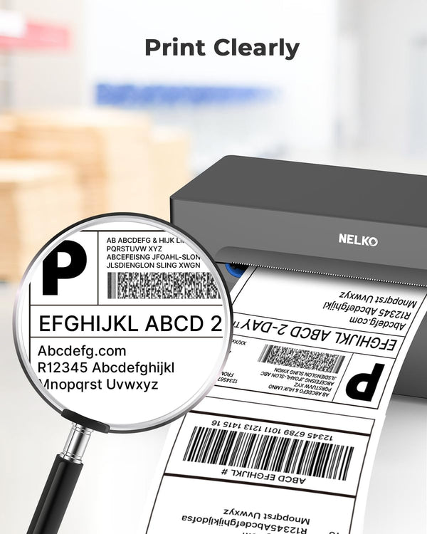 Nelko Genuine 4x6 Direct Thermal Shipping Label (Pack of 500 Fan-Fold Labels), 4x6 Thermal Labels for Nelko PL70E Shipping Label Printer,