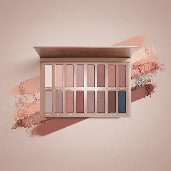 Lamora Eyeshadow Palette Makeup - Eye Makeup Palette with 16 Highly Pigmented Matte & Shimmer Shades - Vegan & Blendable Nude Exposed