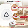 Spin Mop Head, Base, Handle Replacement for O-Ceda Easywring Microfiber Spin Mop, 2 Microfiber Mop Refills, 1 Triangle Mops Head Cover and 30-58In