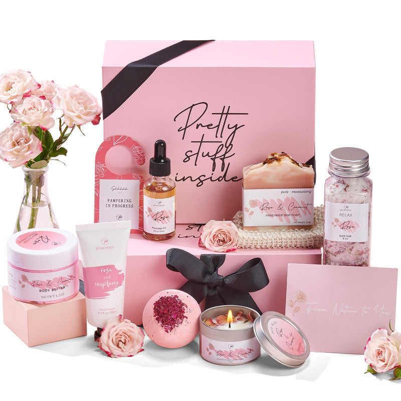 Spa Gifts for Women Mothers Day Gifts Bath Gift Baskets Relaxing Spa Self Care Gift for Mom Her Sister Wife Auntie Home Bath Care Package Thank